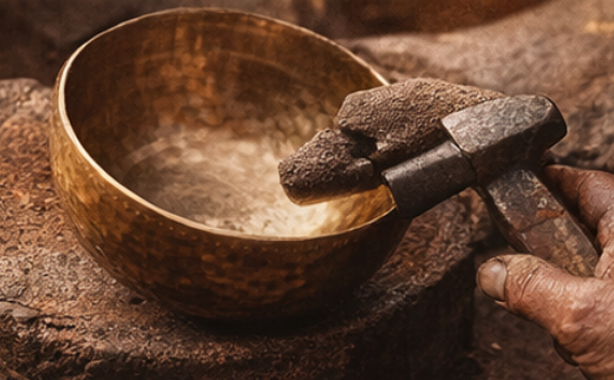 Artisan carving brass