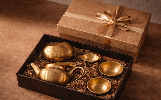 Artisan carving brass